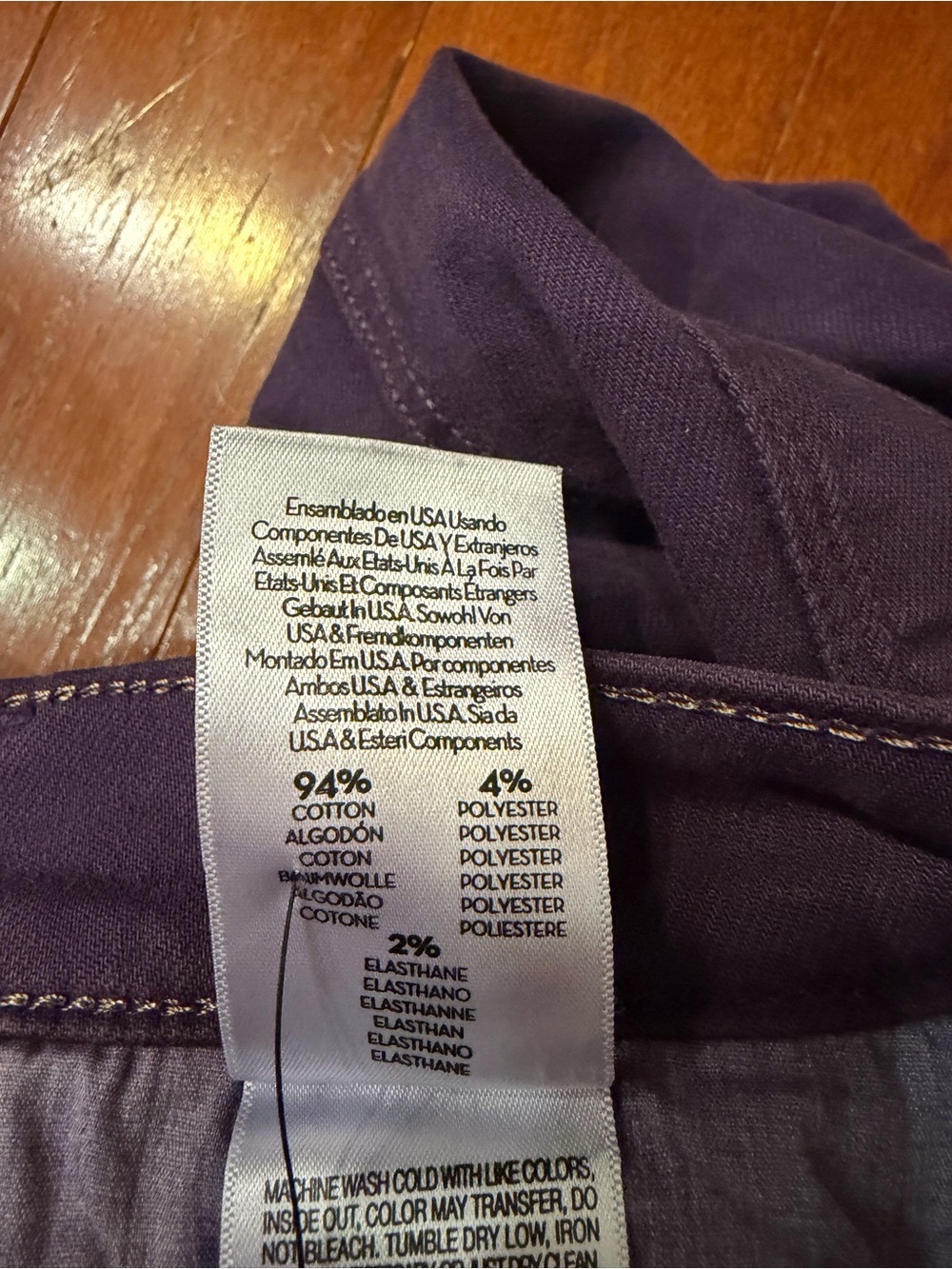 MOTHER The Rascal Ankle Step Fray Jeans Purple Size 25 tagged 31 but runs small - Picture 6 of 9